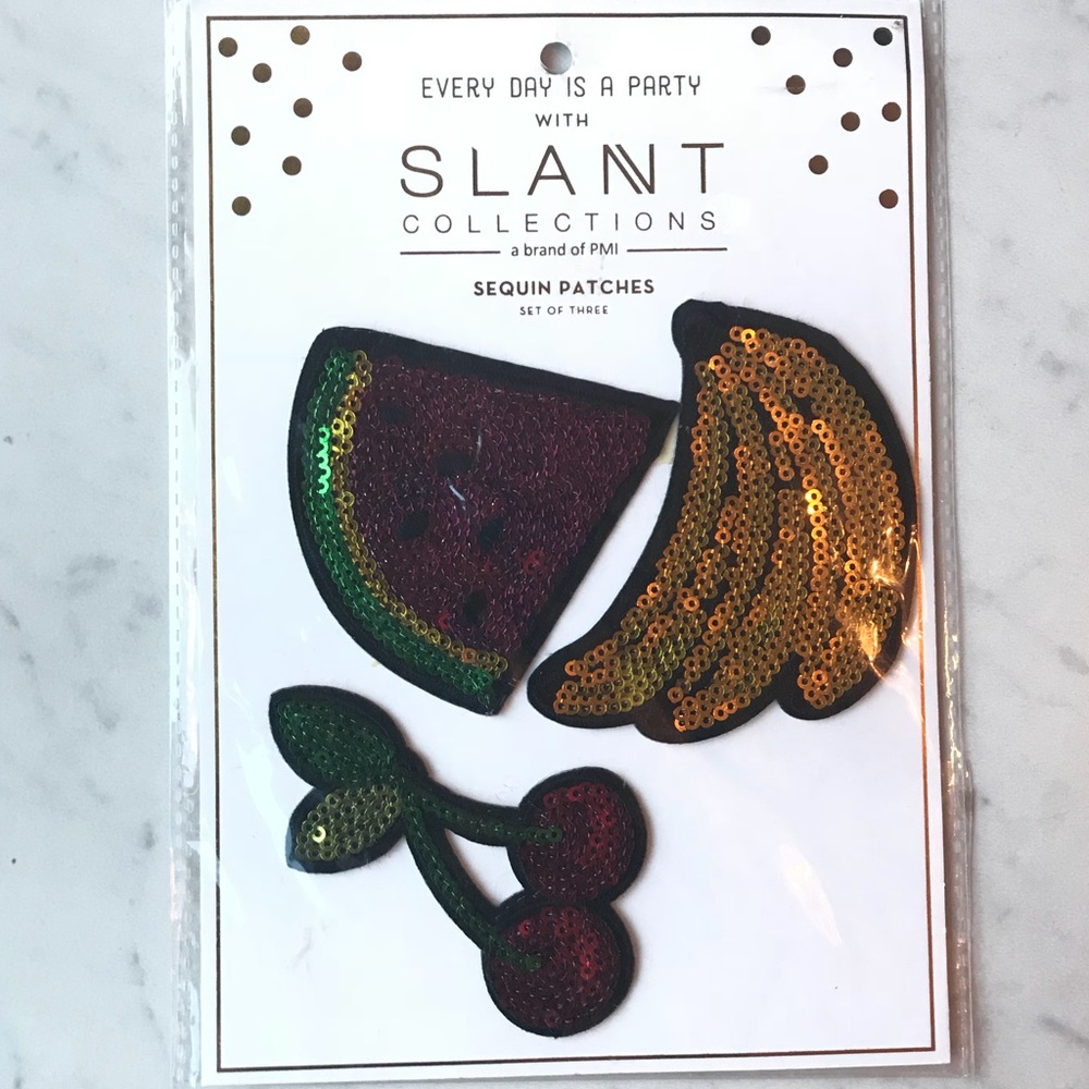 Slant Sequin Patches Set of Three